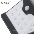OKELI High brightness 4w smd IP44 wall mounted outdoor led solar wall light